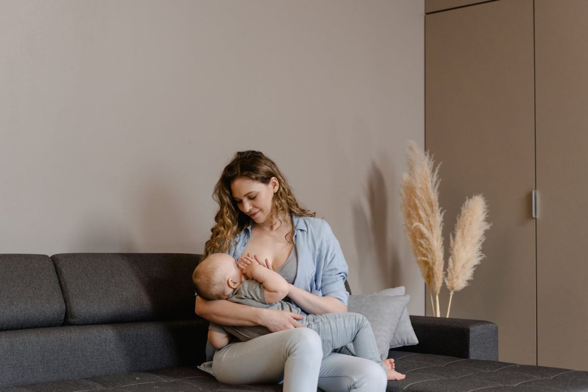 mother breastfeeding her child